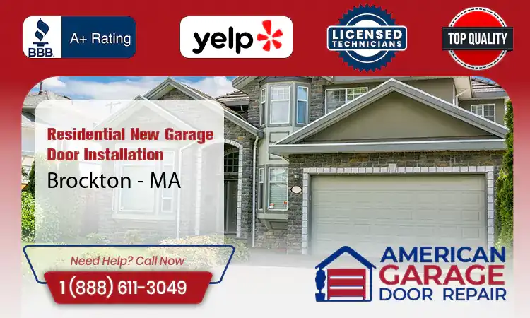 Residential New Garage Door Installation Services Brockton - MA 