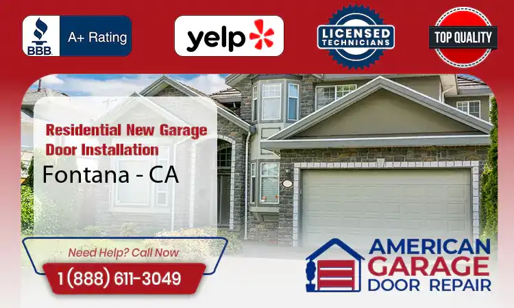 Residential New Garage Door Installation Services Fontana - CA 