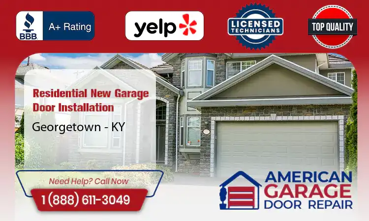 Residential New Garage Door Installation Services Georgetown - KY 