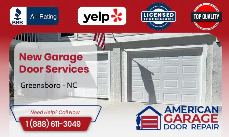 New Garage Doors Greensboro - NC 