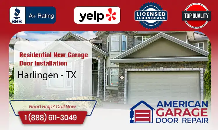 Residential New Garage Door Installation Services Harlingen - TX 