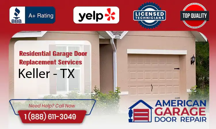 Residential Garage Door Replacement Services Keller - TX 