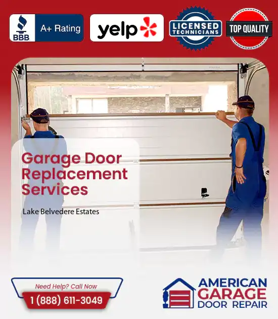 Garage Door Replacement Services Lake Belvedere Estates 