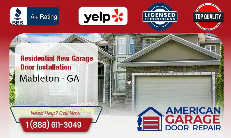 Residential New Garage Door Installation Services Mableton - GA 