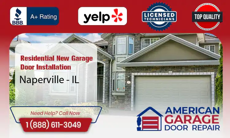 Residential New Garage Door Installation Services Naperville - IL 