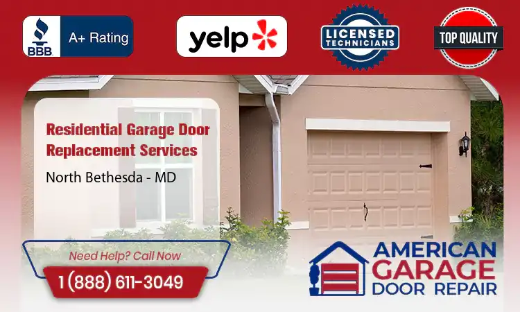 Residential Garage Door Replacement Services North Bethesda - MD 