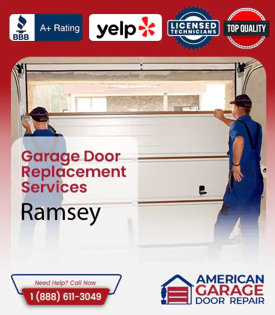 Garage Door Replacement Services Ramsey 
