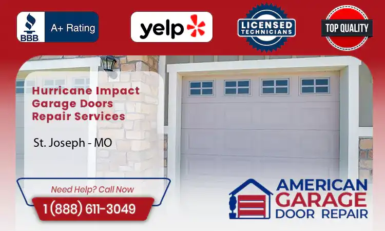 Hurricane Impact Garage Doors St. Joseph - MO 
