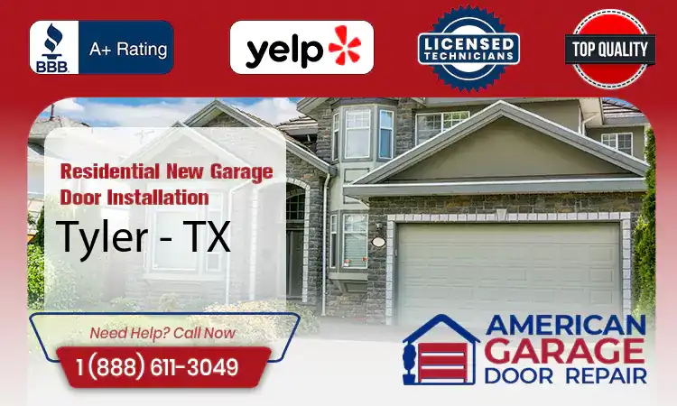 Residential New Garage Door Installation Services Tyler - TX 