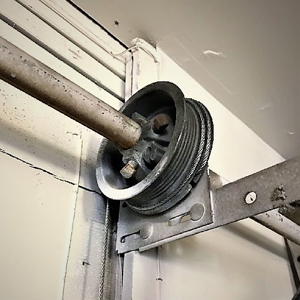 garage door safety cable repair in Bettendorf